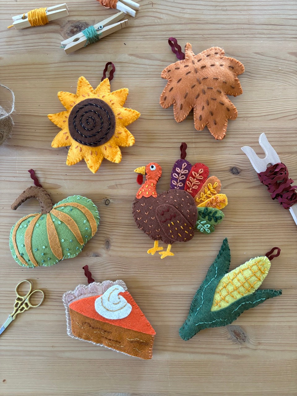 Thanksgiving Felt Garland Pattern